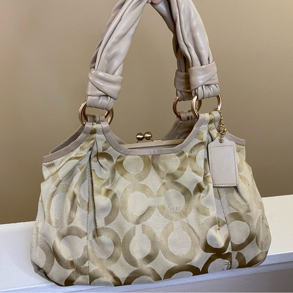 COACH MADISON PHOEBE LEATHER HANDBAG - Picture 1 of 7